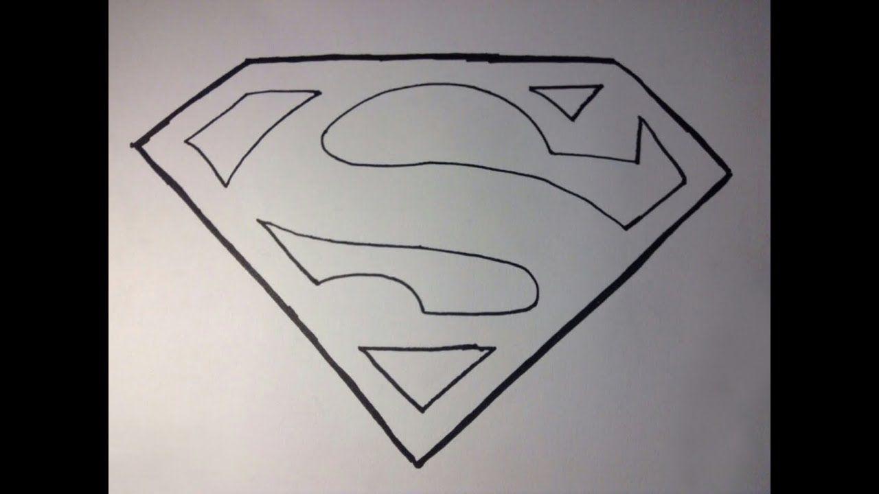 Sketch Superhero Logo - How To Draw Superman's Logo - YouTube