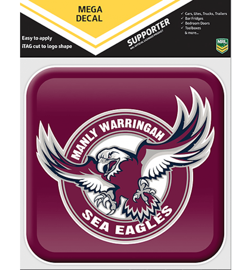Eagles Car Logo - Manly Sea Eagles NRL App Icon Supersized Mega Team Car Logo Sticker ...