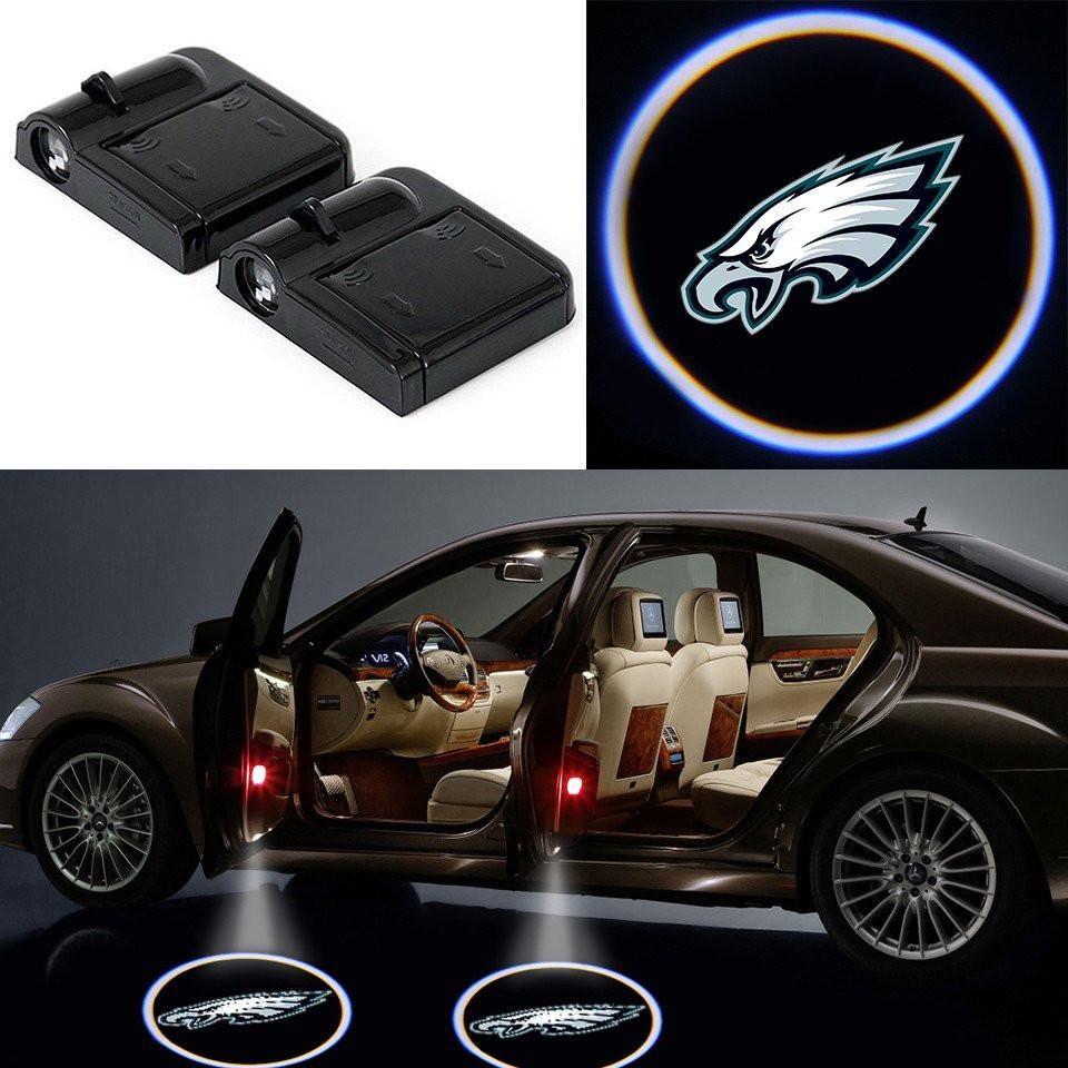 Eagles Car Logo - 2 Wireless LED Philadelphia Eagles Car Door Light – MY SWIFTLY CAR