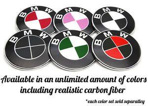 Red Green Yellow Logo - BMW Emblem Overlay Sticker Decal Black Red Green Yellow Blue Pink