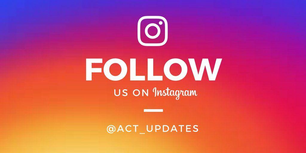 Follow Us On Instagram New Logo - ACT on Twitter: 