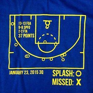 Klay Thompson Logo - Klay Thompson 37 Point Shot Chart NBA T-shirt Golden State Warriors ...