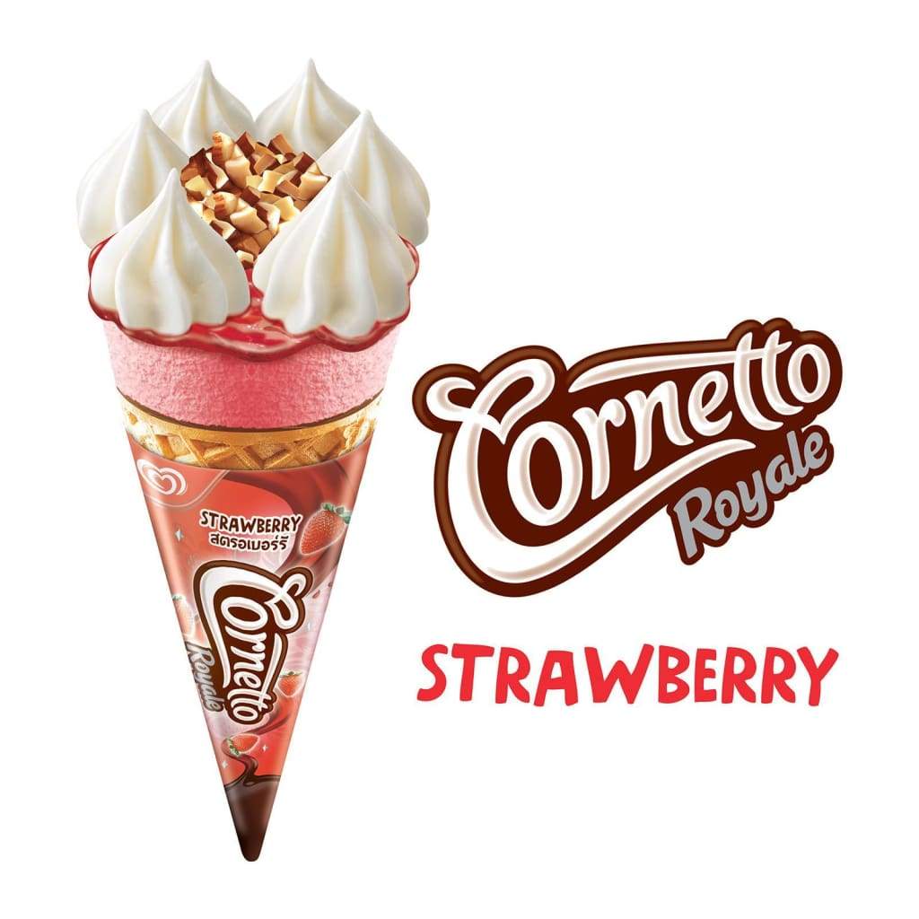 Ice Cream B Logo - Cornetto Royale Strawberry 20X135ML(88G). Product Type : Ice Cream