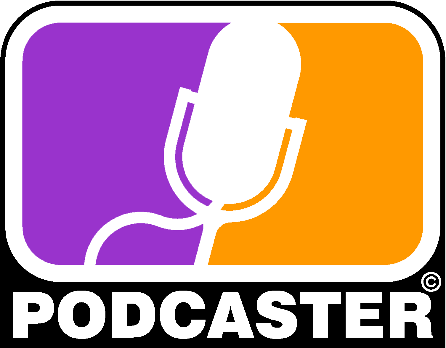 Purple Orange Logo - Podcaster Badges