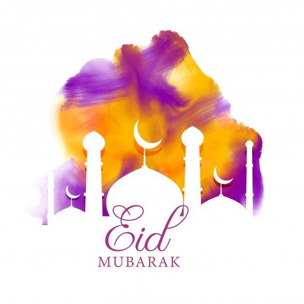 Purple Orange Logo - Orange and purple paint brush design for eid mubarak Vector. Free