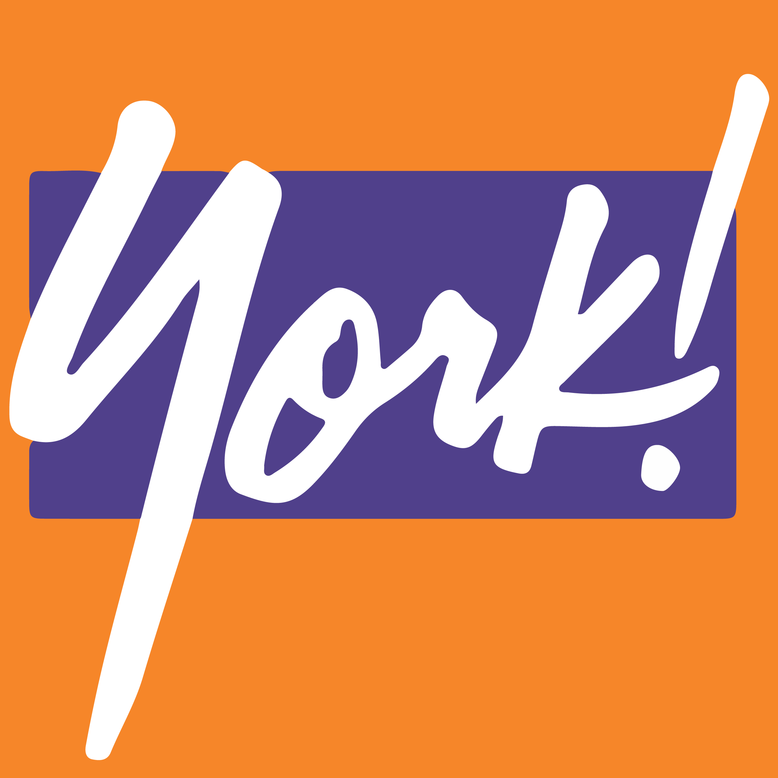 Purple Orange Logo - York Logo (white/purple/orange) - yorktheatrecompany