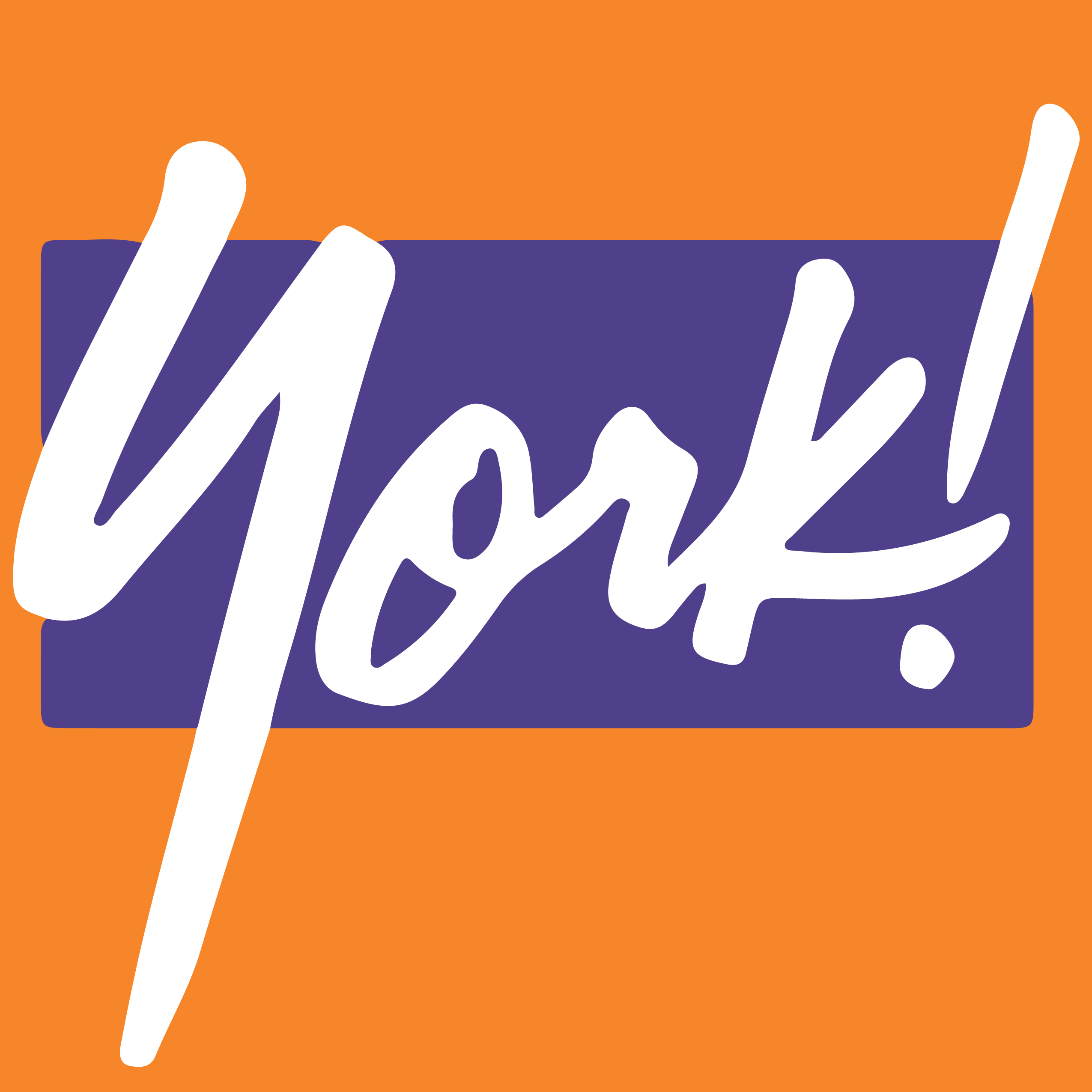 Purple Orange Logo - York Logo (white Purple Orange)