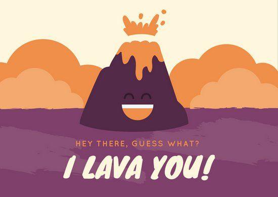 Purple Orange Logo - Purple Orange Cute Lava Love Postcard