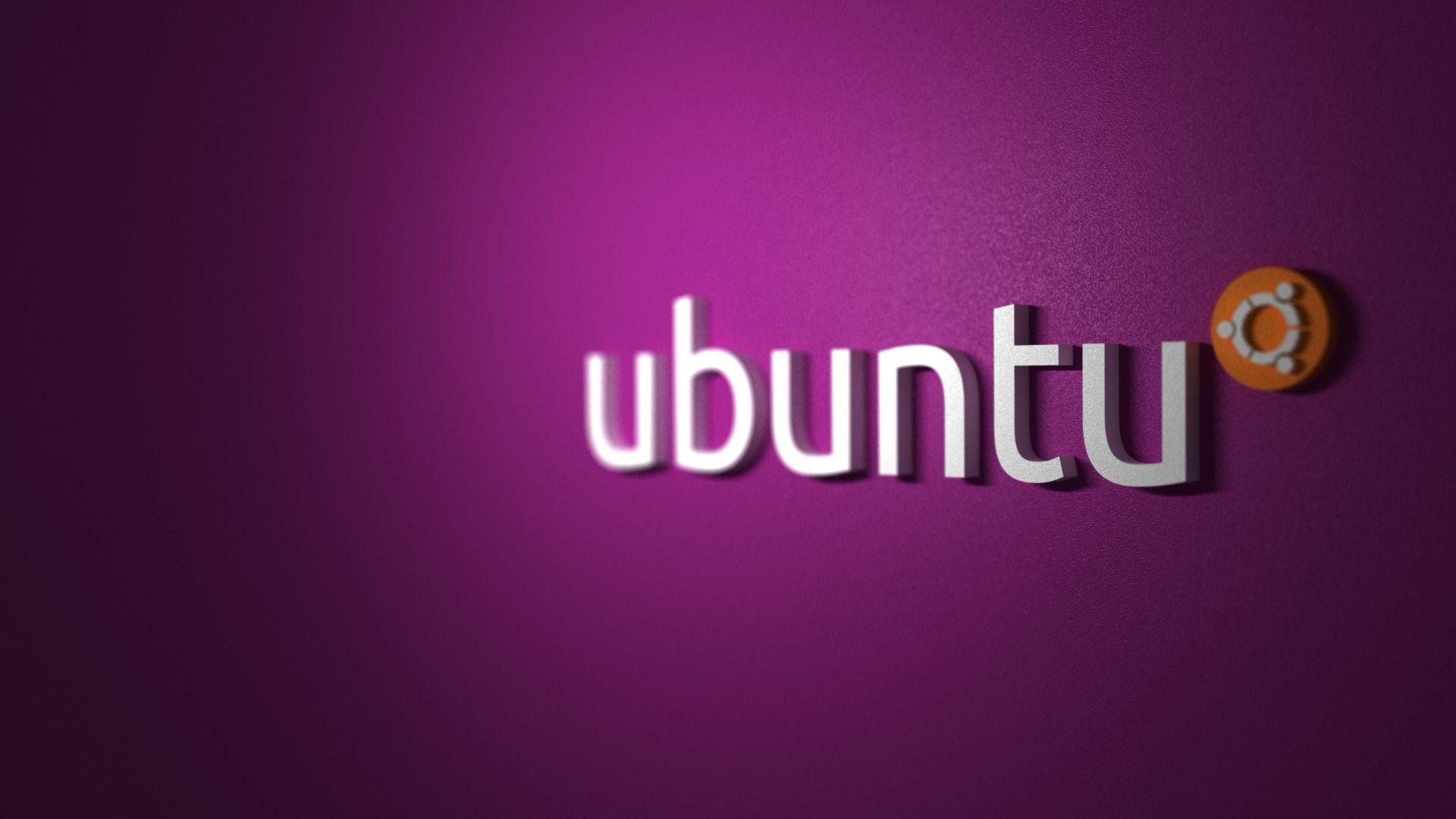 Purple Orange Logo - Download Wallpaper 1920x1080 ubuntu, purple, orange, white Full HD