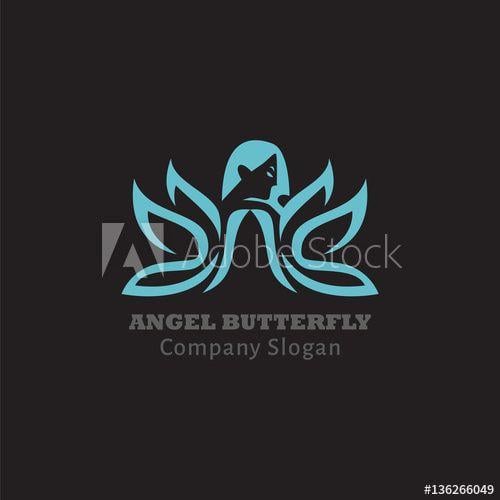 Flying Woman Logo - Flying Woman with Wings Logo abstract design vector template ...