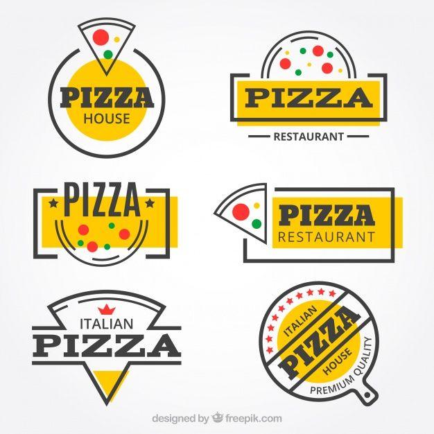Pizza Restaurant Logo - Modern pizza restaurant logo collection Vector