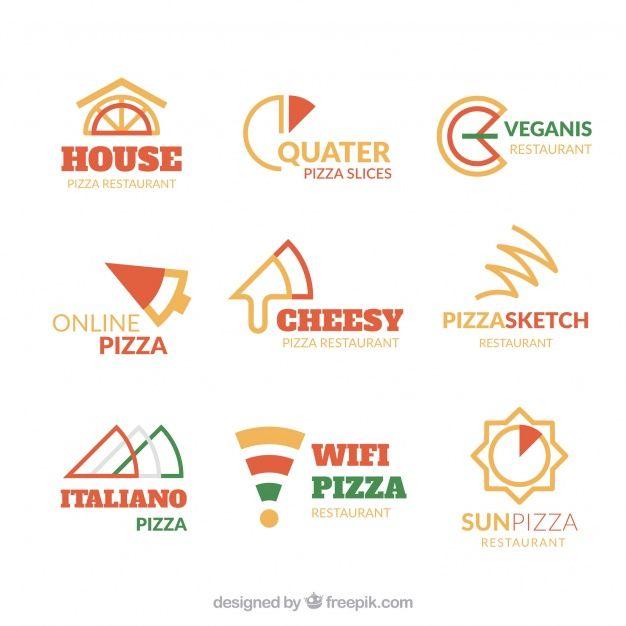 Pizza Restaurant Logo - Modern pizza logo collection Vector