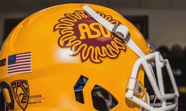 Orange Sunburst Logo - ASU football will wear throwback sunburst helmets to honor Frank Kush