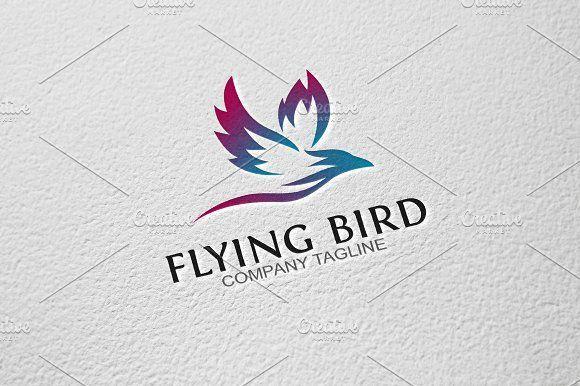 Flying Woman Logo - Flying Bird by GoldenCreative on @creativemarket | Logo & Identity ...