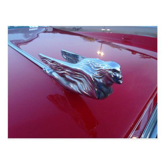 Flying Woman Logo - Cadillac Flying Woman Hood Ornament Postcard