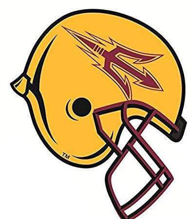 Asu Football Logo - Inch ASU Logo Football Helmet Decal Trident Pitchfork