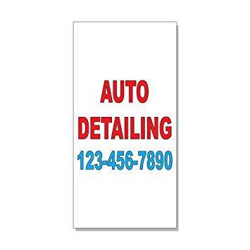 Custom Auto Detail Shop Logo - Amazon.com : Auto Detailing 123-256-87890 Custom Red Auto Car Shop ...