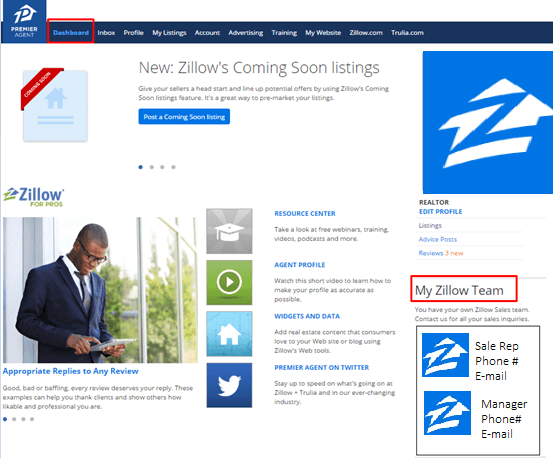 Zillow Premier Logo - How do I change my Premier Agent billing details?