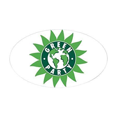 Green Sunflower Logo - CafePress - Green Party Logo (Sunflower/G Oval Sticker - Oval Bumper ...