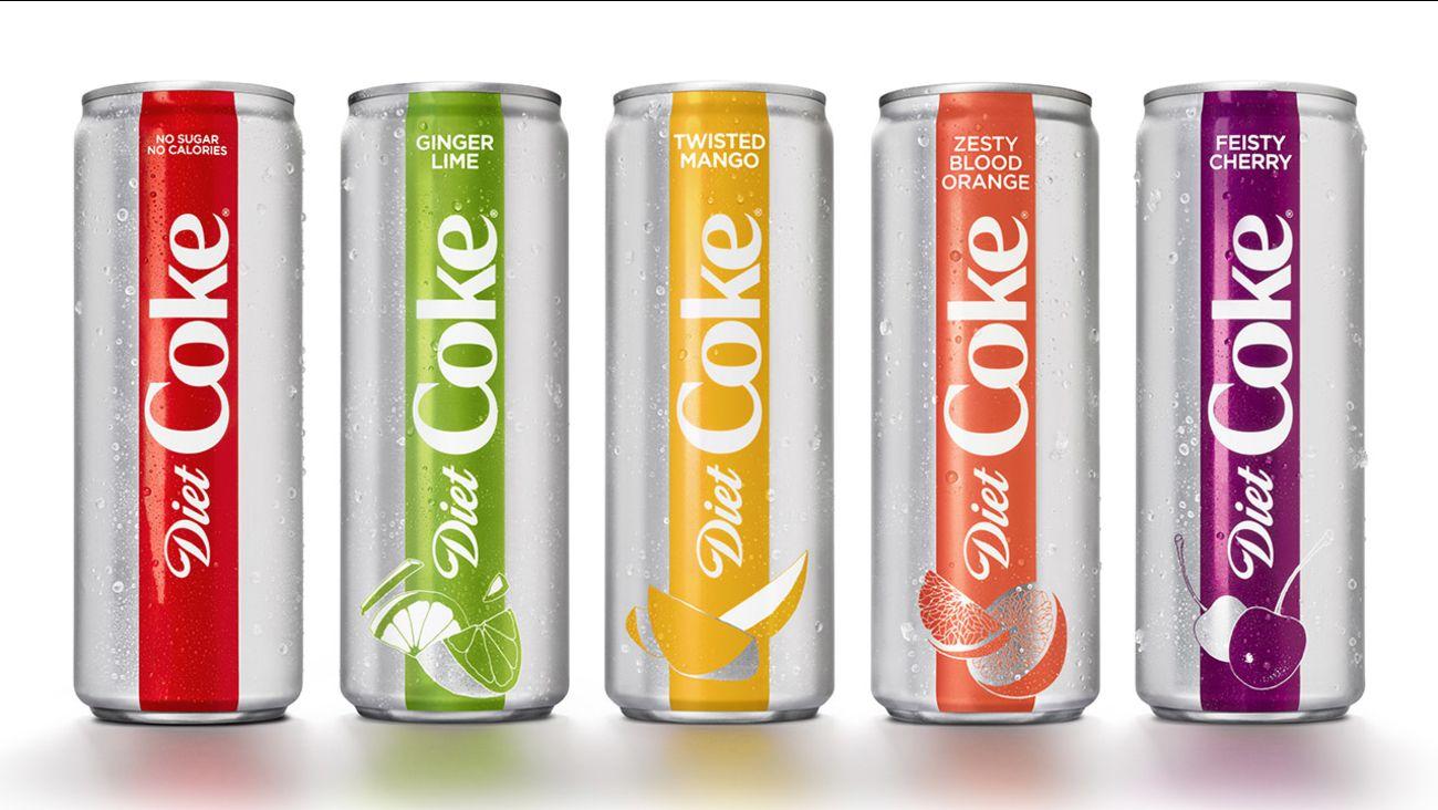 Diet Coke Can Logo - Diet Coke introduces new flavors, can design for 2018 | abc13.com