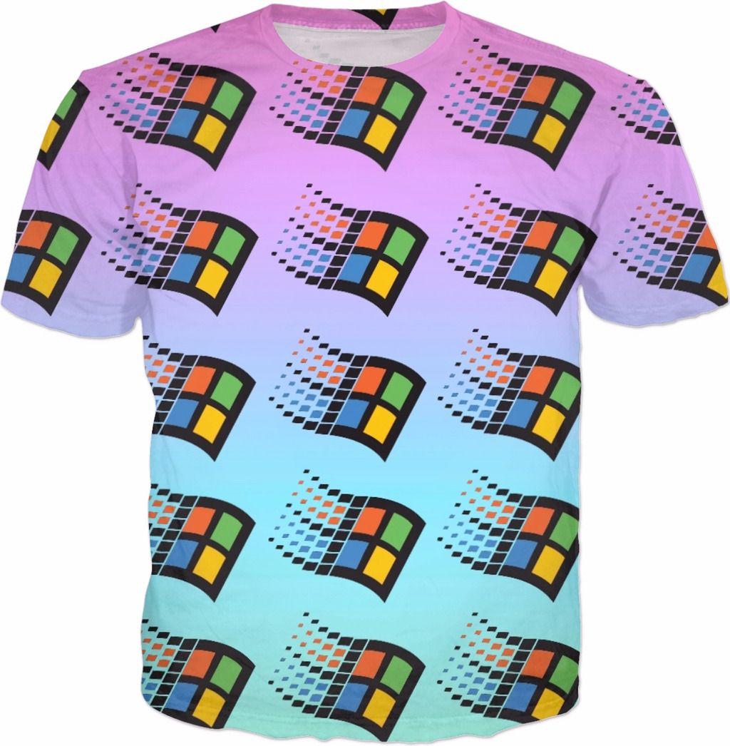 Vaporwave Windows 95 Logo - T Shirt Windows 95 Vaporwave