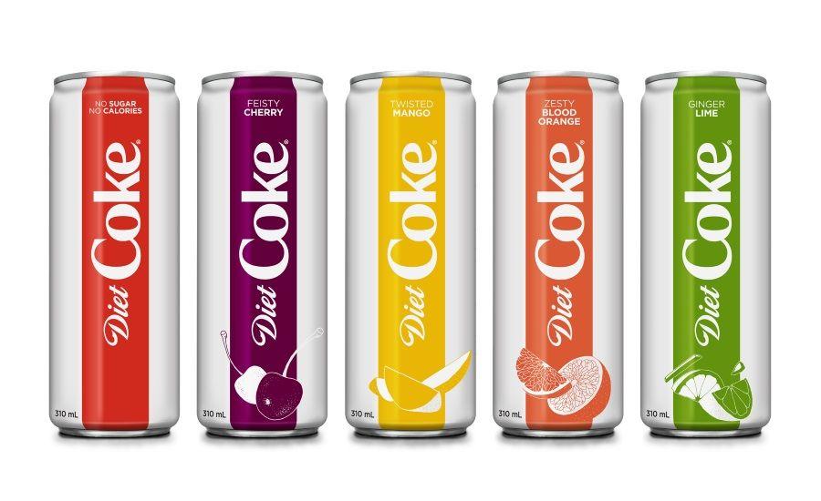 Diet Coke Can Logo - Diet Coke Ginger Lime, Feisty Cherry, Zesty Blood Orange, Twisted ...