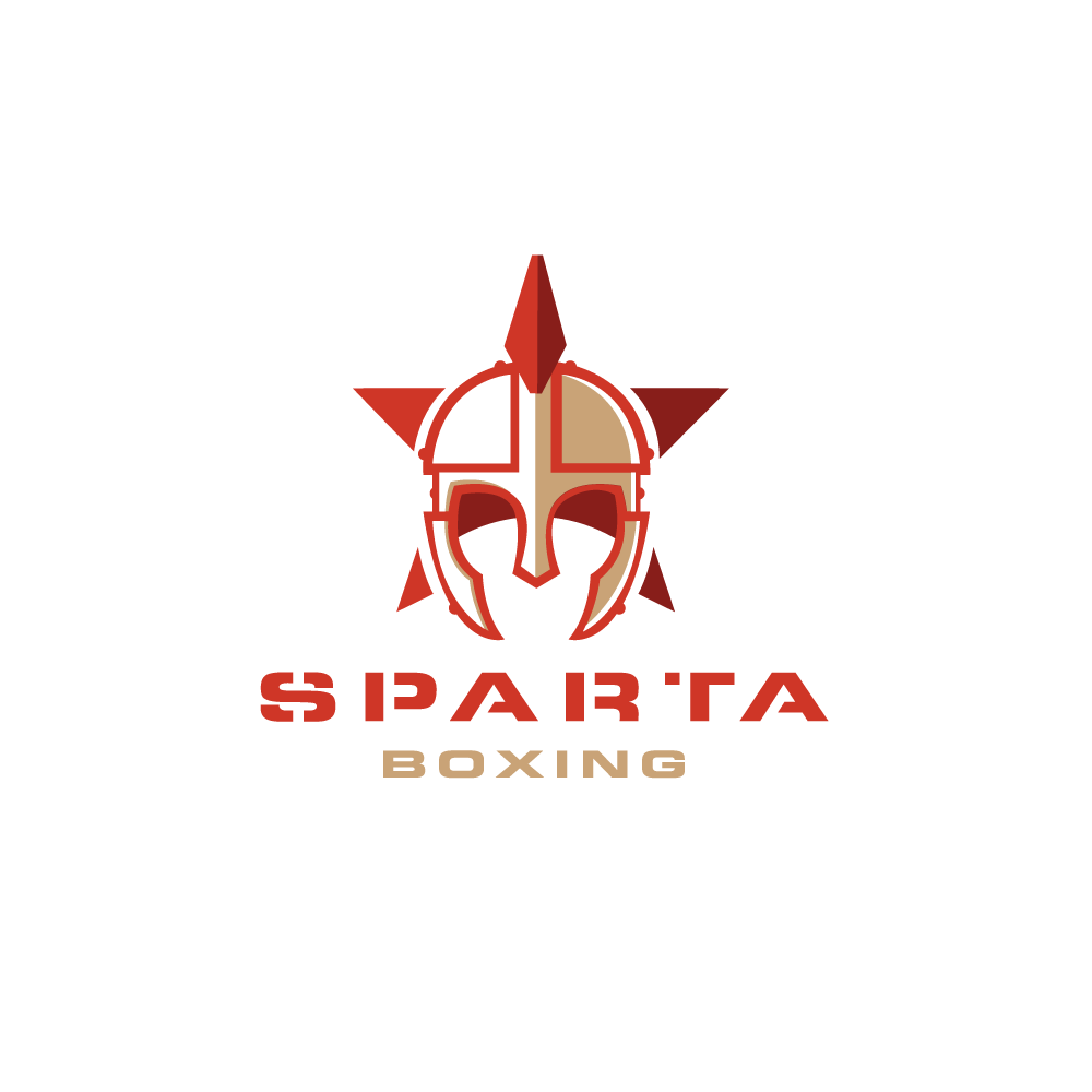 Roman Logo - Spartan Boxing - Roman Warrior Helmet Star Logo Design