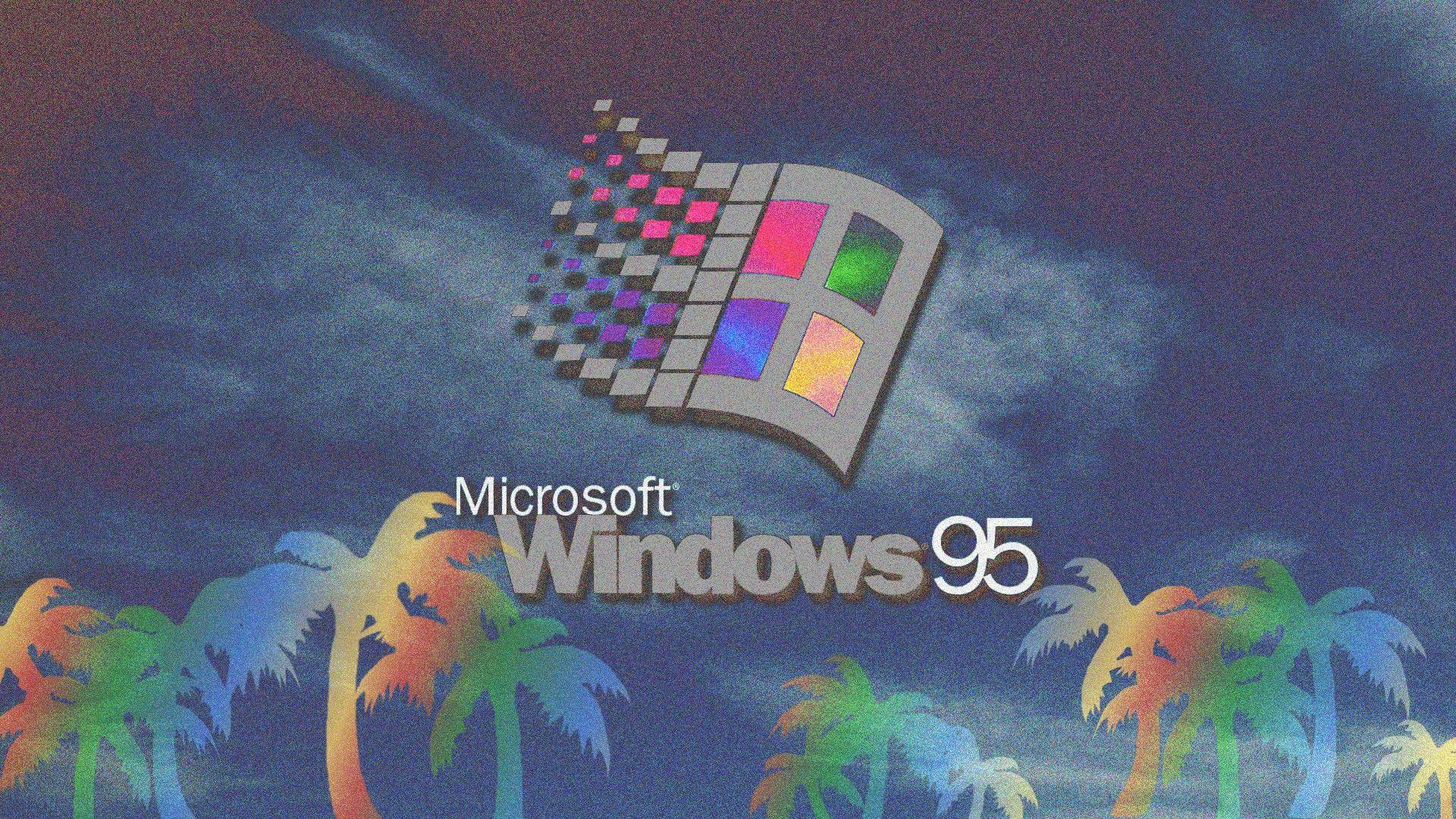 Vaporwave Windows 95 Logo - Win 95 Logo HD Wallpaperx1080