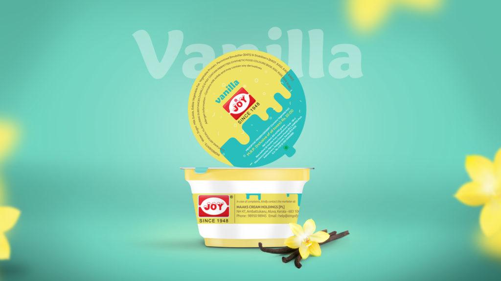 Ice Cream B Logo - Joy IceCream Vanilla Flavour Cup Design