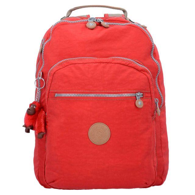 Large Red C Logo - Kipling Clas Seoul True Red C Large Backpack With Laptop Protection