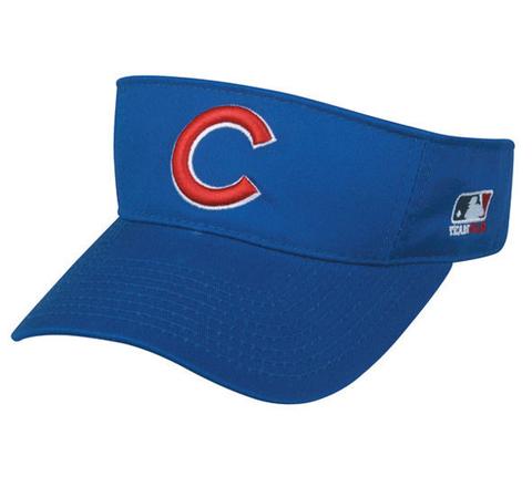 Large Red C Logo - Chicago Cubs MLB OC Sports Sun Visor Golf Hat Cap Royal Blue w/ Red ...