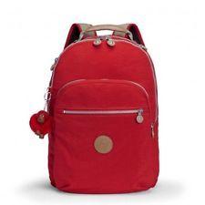 Large Red C Logo - Kipling Clas Seoul True Red C Large Backpack With Laptop Protection