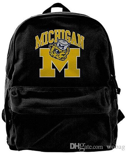 University of Michigan Wolverines Logo - University Of Michigan Wolverines Logo Fashion Canvas Shoulder ...