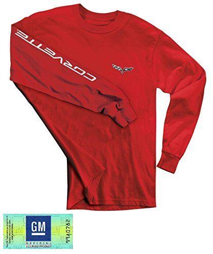 Large Red C Logo - Corvette T-Shirt - C6 Logo w/Corvette Script on Sleeve - Red (Large ...