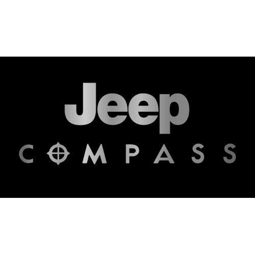 Jeep Compass Logo - Personalized Jeep Compass License Plate on Black Steel
