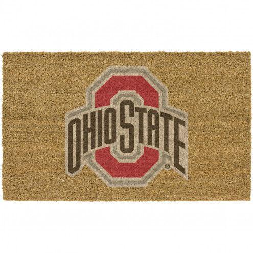 Brown Colored Logo - Ohio State Buckeyes Colored Logo Door Mat