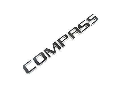 Jeep Compass Logo - Amazon.com: EMBLEM COMPASS FOR JEEP COMPASS CHROME WITH BLACK ...