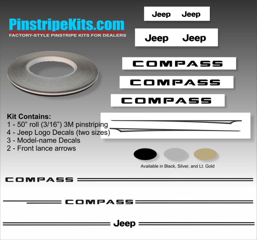 Jeep Compass Logo - Violassi Striping Company - Jeep COMPASS logo emblem decal pin ...