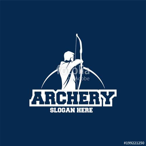 Blue Archer Logo - Archer Logo Designs concept, Archery Silhouette Logo designs vector ...