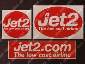 Round 1 Logo - 3x JET2 JET 2 LOGO STICKERS / DECALS 1 ROUND 1 OVAL 1 RECTANGULAR