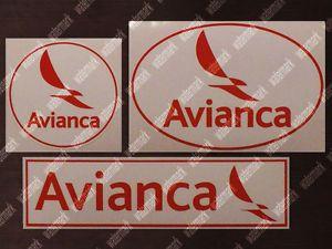 Avianca Logo - 3x AVIANCA LOGO STICKERS / DECALS 1 ROUND 1 OVAL 1 ...
