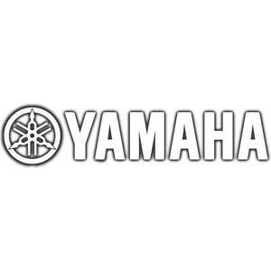 Yamaha White Logo - Factory Effex 94232 Cut Sticker, 3ft. Logo