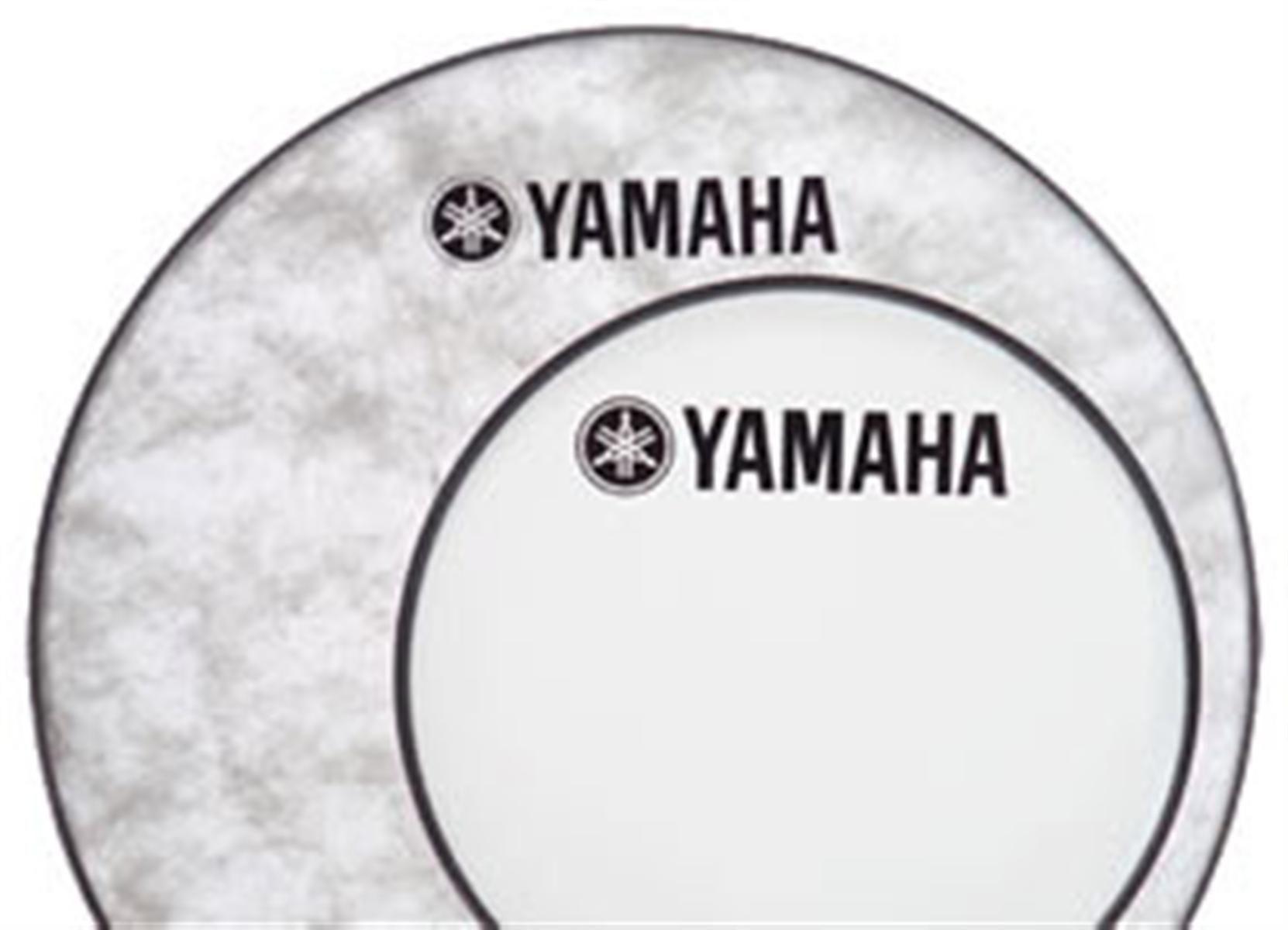Yamaha White Logo - Yamaha DHBR1226 26" White Bass Drum Resonant Head with Black