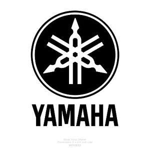 Yamaha White Logo - Yamaha Drums Vertical logo 5 X 6.5 Black logo sticker decal