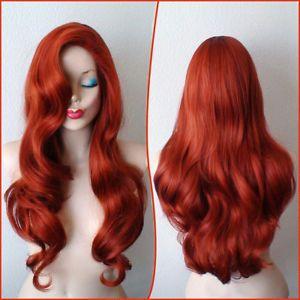 Red Wavy Hair Logo - Jessica Rabbit Wig Long Red Wavy Hair Carnival Curly Hair Halloween ...