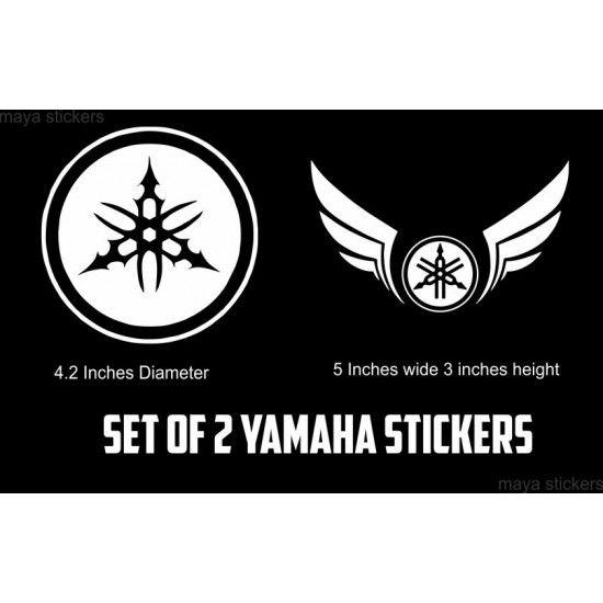 Yamaha White Logo - Yamaha logo stickers for yamaha motorcycles and scooters india