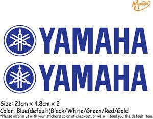 Yamaha White Logo - 2 Pcs YAMAHA Logo Reflective Stickers Motorcycle Decals Stickers ...