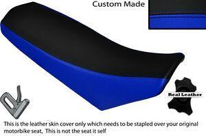 With Blue Zz Logo - ROYAL BLUE & BLACK CUSTOM FITS SFM ZZ ZX 125 DUAL LEATHER SEAT COVER