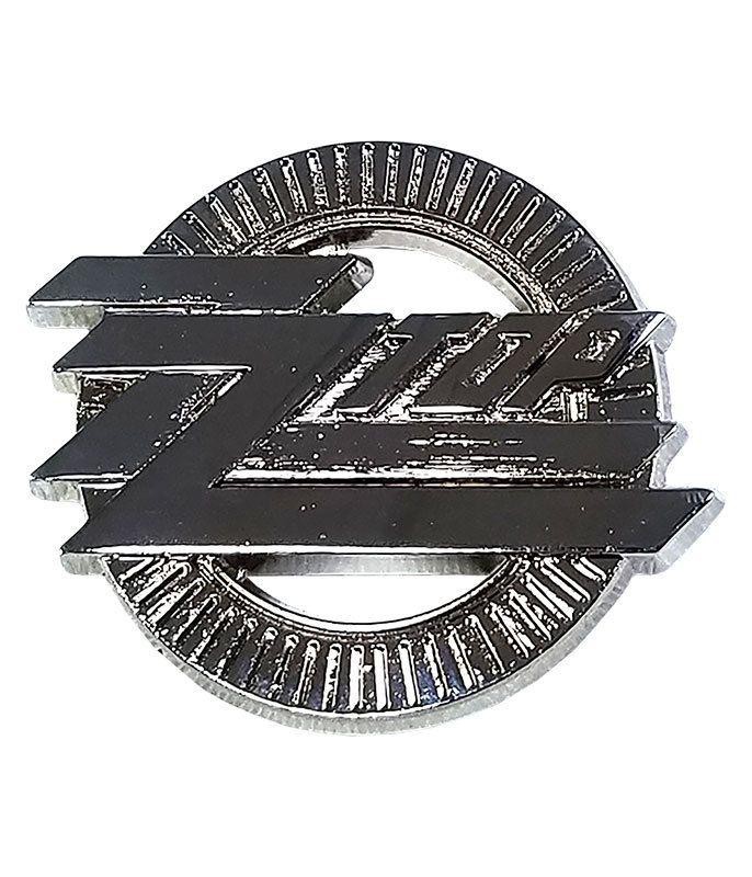 With Blue Zz Logo - ZZ Top Circle Logo Magnet Liquid Blue