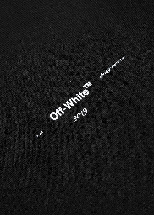 Black Off White Brand Logo - Off-White Black logo-print cotton top - Harvey Nichols